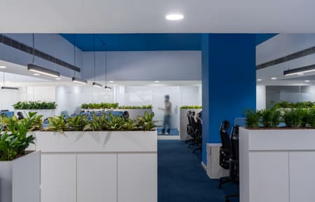Blue Grid Workspace